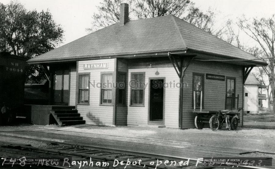 Postcard: New Raynham Depot, Opened February 16, 1923